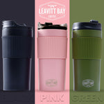 Portable French Press Travel Mug (15oz) - Stainless Steel & Double Wall Vacuum Coffee Maker | Army Green
