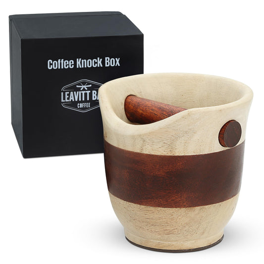 Wooden Espresso Knock Box – Barista-Grade Coffee Puck Disposal with 2-Tone Design | Tamping Station for Home & Cafés