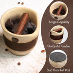 Wooden Espresso Knock Box – Barista-Grade Coffee Puck Disposal with 2-Tone Design | Tamping Station for Home & Cafés