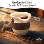 Wooden Espresso Knock Box – Barista-Grade Coffee Puck Disposal with 2-Tone Design | Tamping Station for Home & Cafés