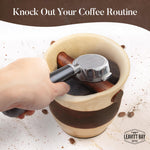 Wooden Espresso Knock Box – Barista-Grade Coffee Puck Disposal with 2-Tone Design | Tamping Station for Home & Cafés