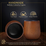 Bourbon Cup (8 oz) – Handcrafted Charred Oak Wooden Whiskey Glass (Set of 2)