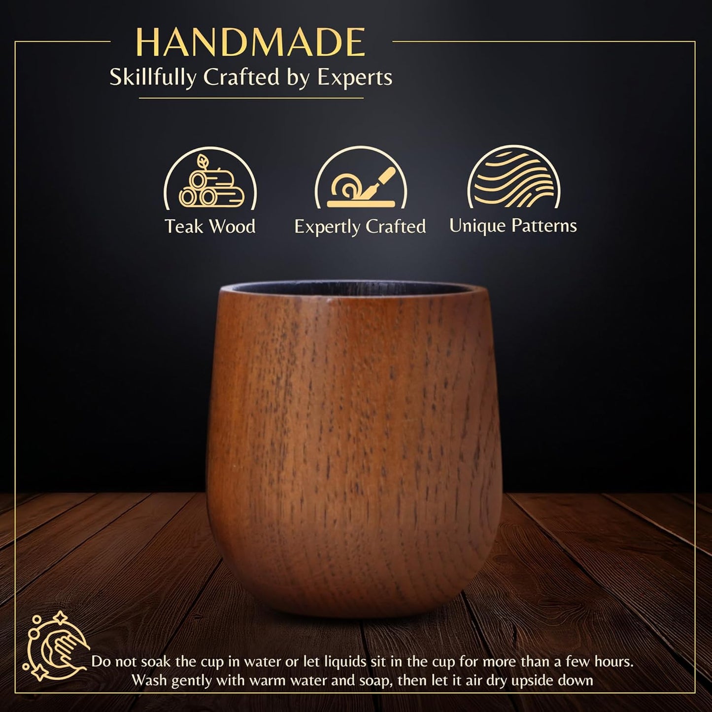 Leavitt Bay Bourbon Cup (8 oz) – Handcrafted Charred Oak Wooden Whiskey Glass for Men, Rustic Bourbon Tumbler, Premium Hardwood Drinking Cup, Perfect Whiskey Gift for Dad, Husband & Whiskey Lovers