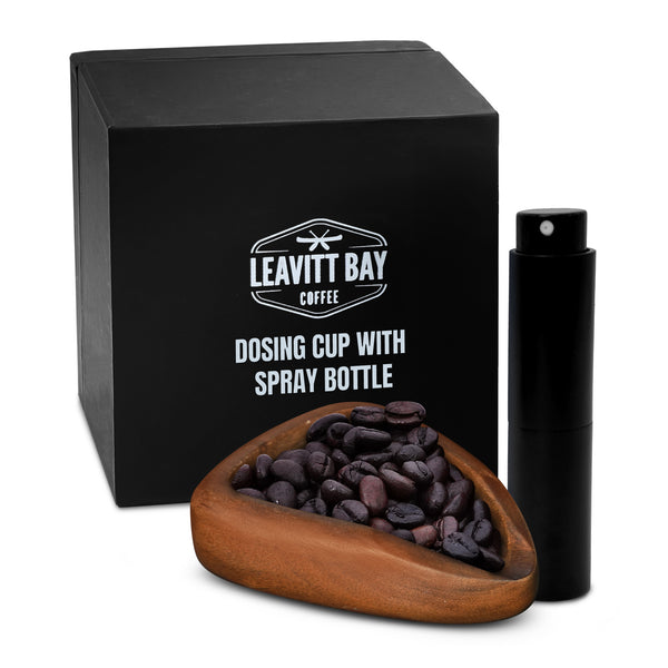 Leavitt Bay Coffee Dosing Cup with Spray Bottle (8 oz) – Handcrafted